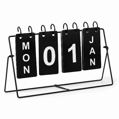 Metal Desk Calendar – Black