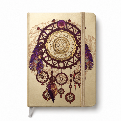 Dream Catcher Gold Notebook – A6 Hard Cover