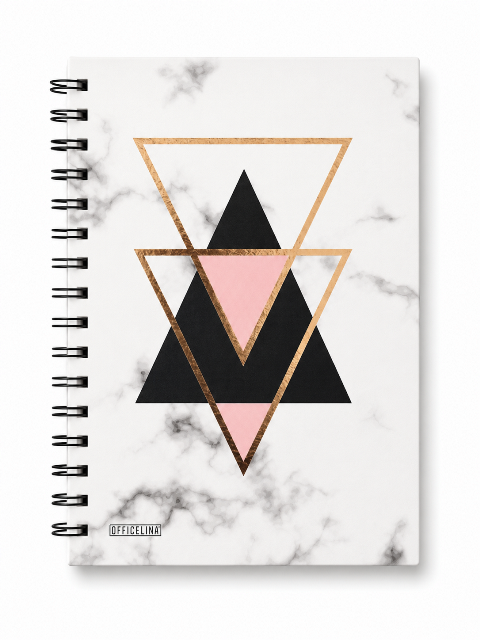 A5 Rose Gold Marble Effect Hardback Notebook