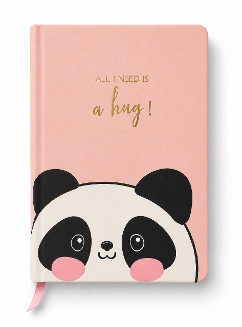 Notebook A5, Pink Panda