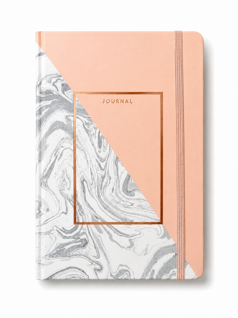 Peach and Marble Journal – A5 Hard Cover