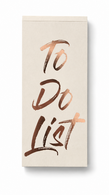 To Do List Pad – Pink Gold Soft Cover