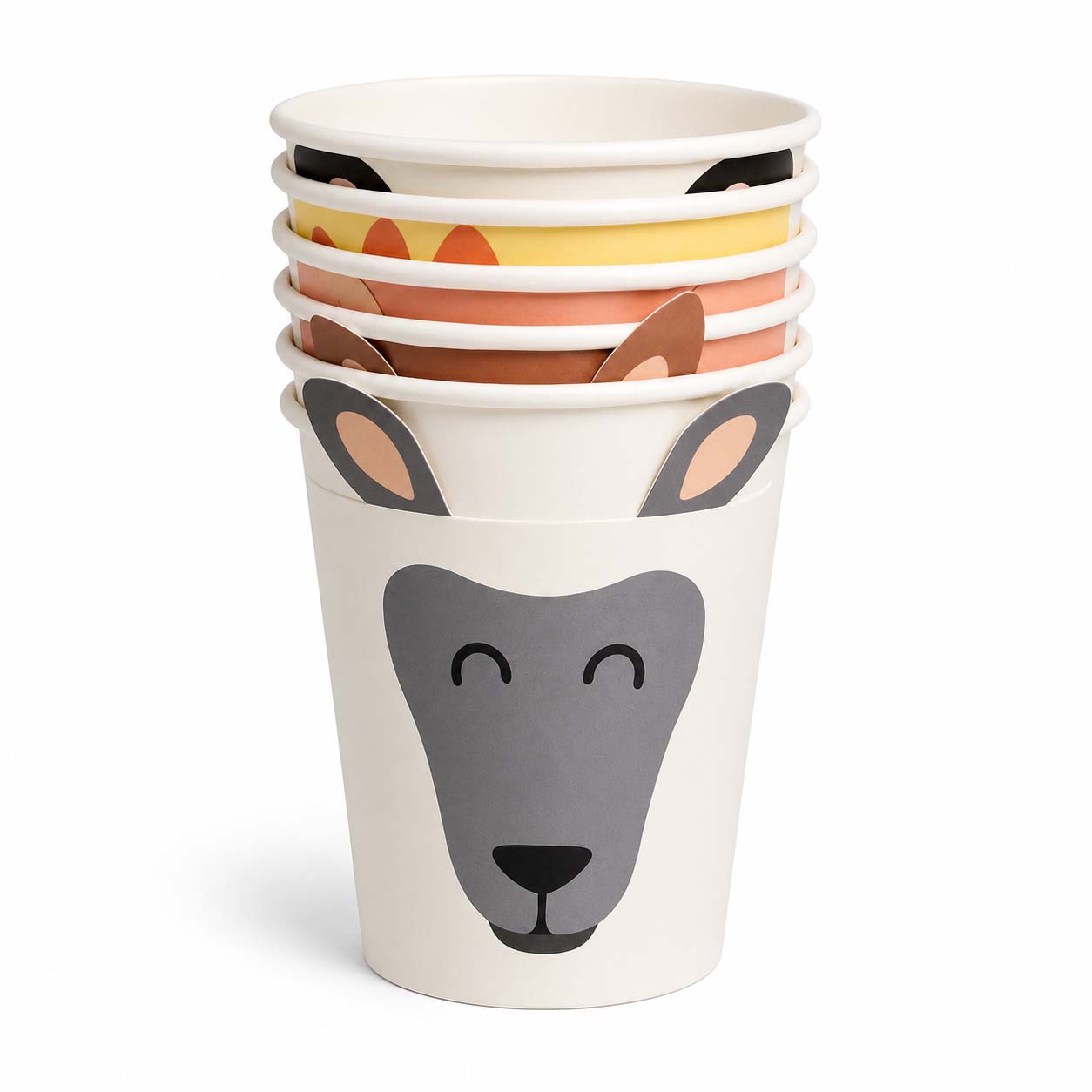 Farm Animals Paper Party Cups – Set of 6