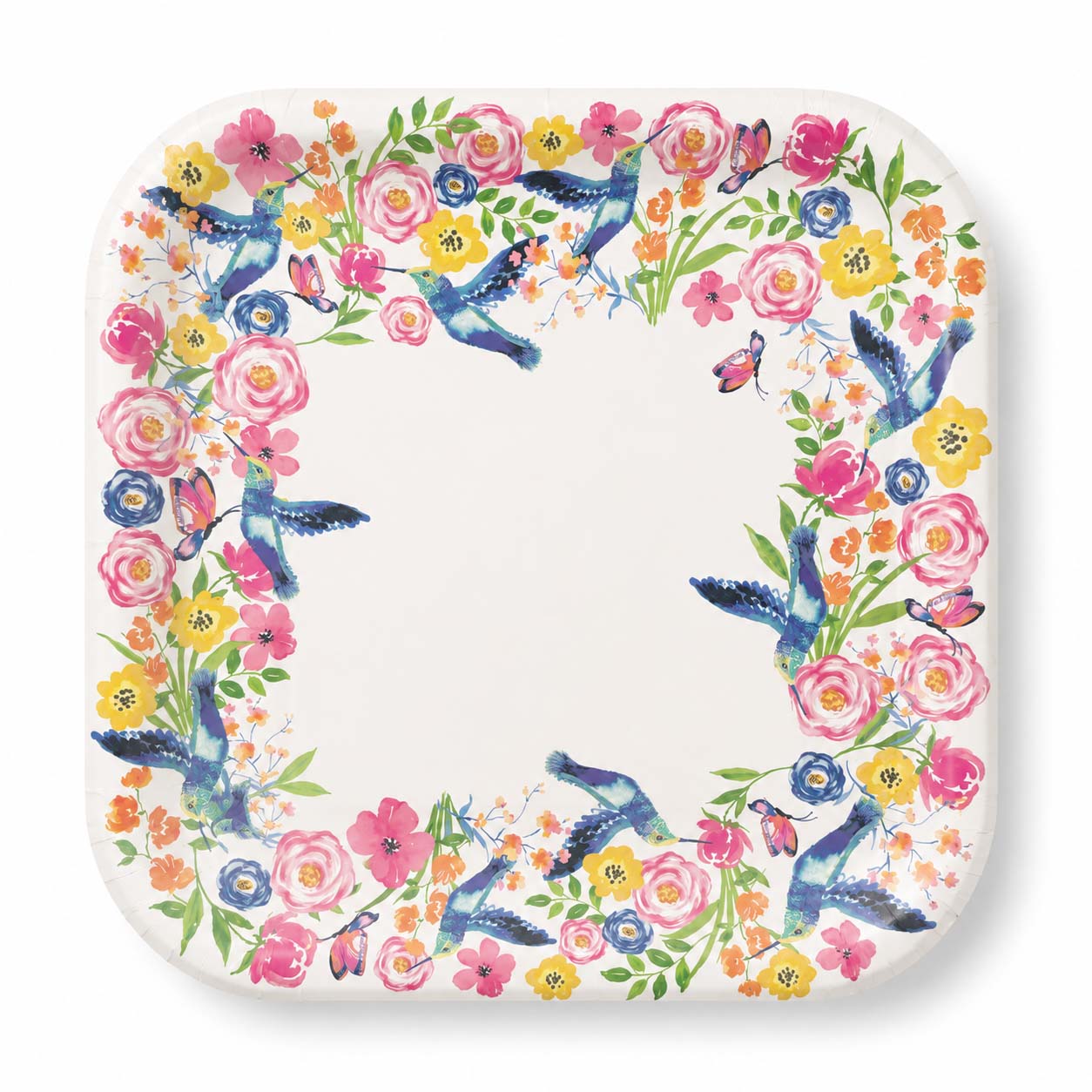 Floral Paper Plates – Set of 10
