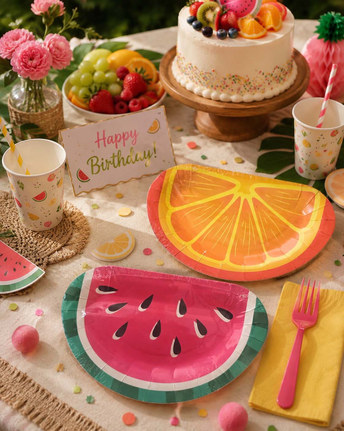 Fruit Theme Paper Plates – Set of 12