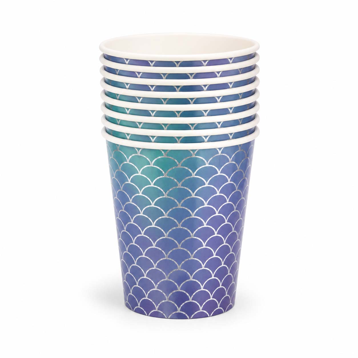 Mermaid Gradient Paper Cups – Set of 10