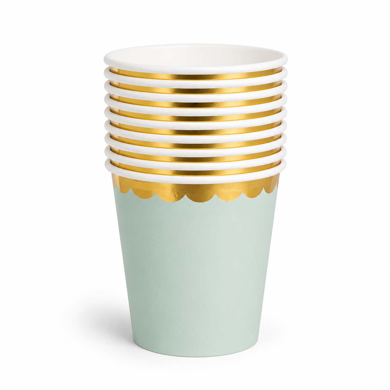 Mint Green Paper Cups – Set of 10
