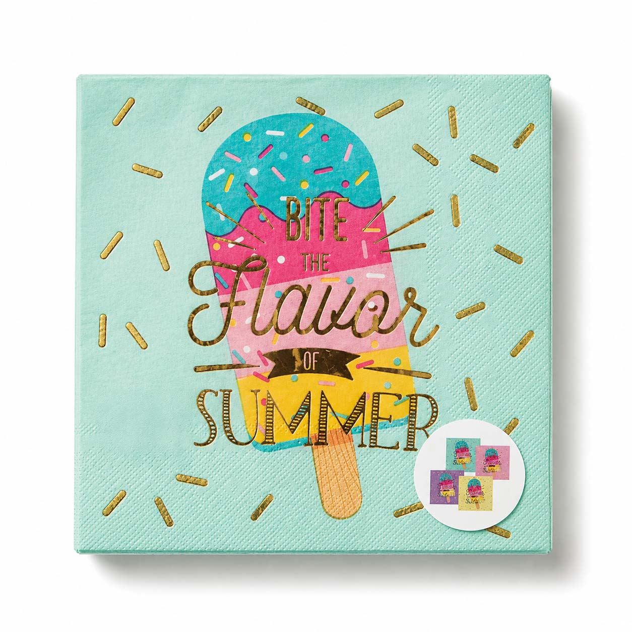 Multicolor Ice Cream Napkins – Set of 12