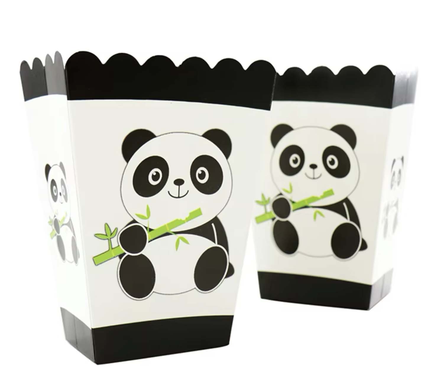 Panda Popcorn Boxes – Set of 6