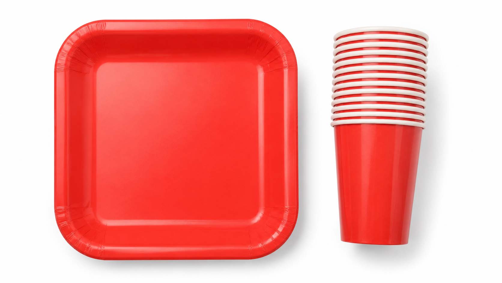 Red Square Party Kit – Set of 40
