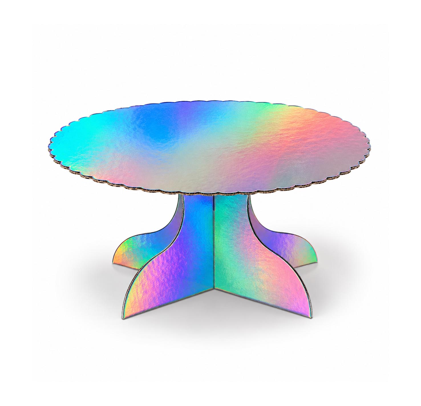 Iridescent Cardboard Cake Stand