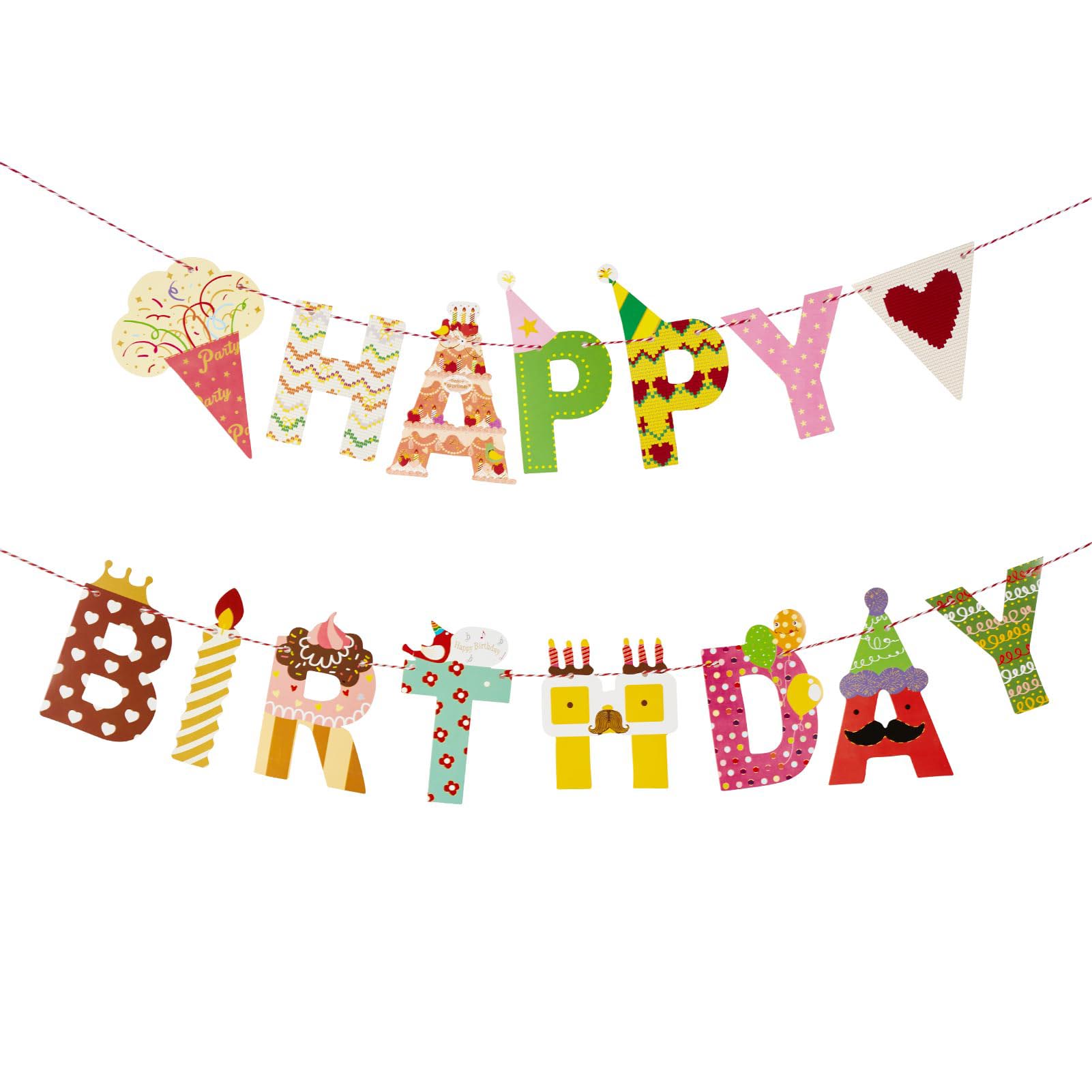 Happy Birthday Banner – Multicolor