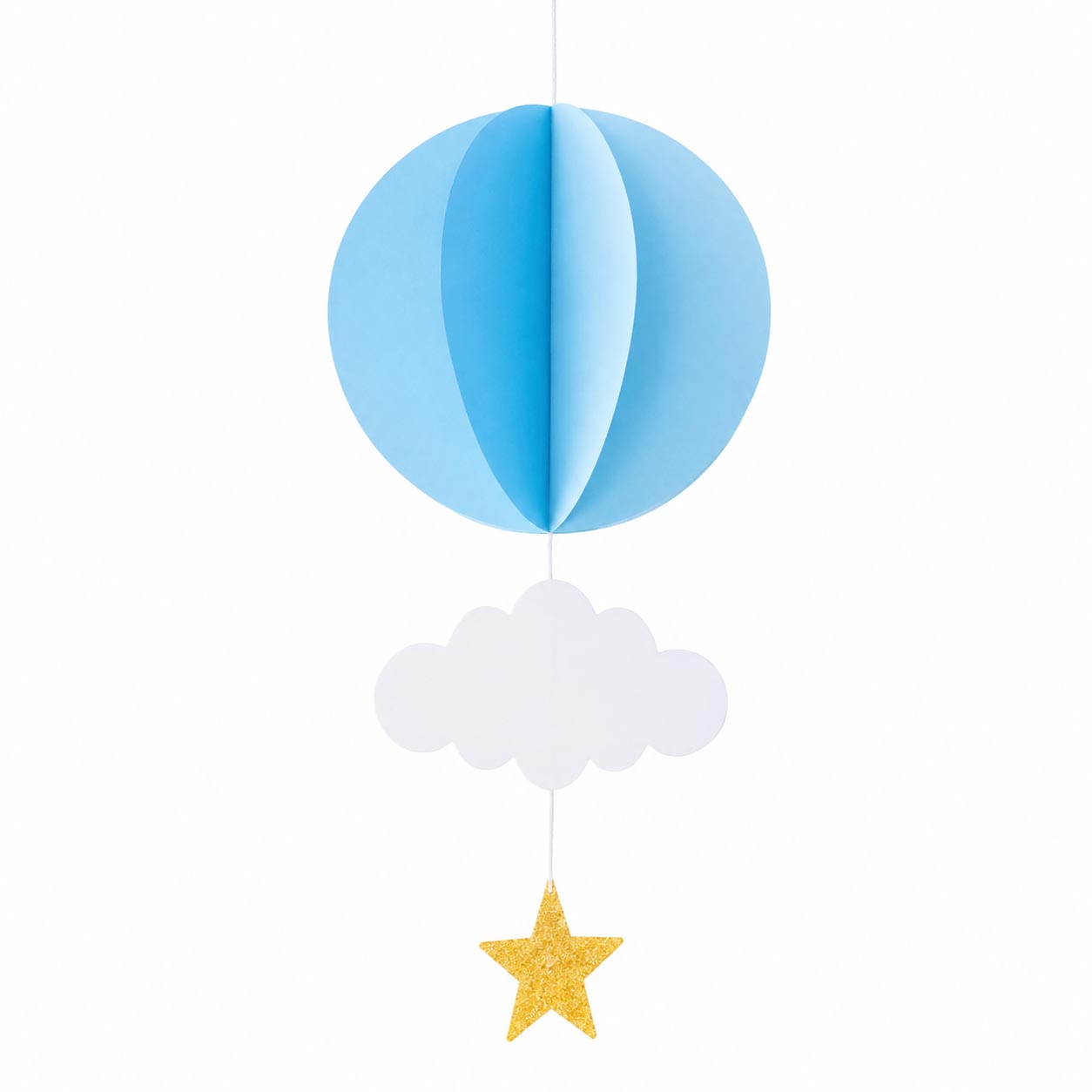 Hot Air Balloon Hanging Decoration – Blue