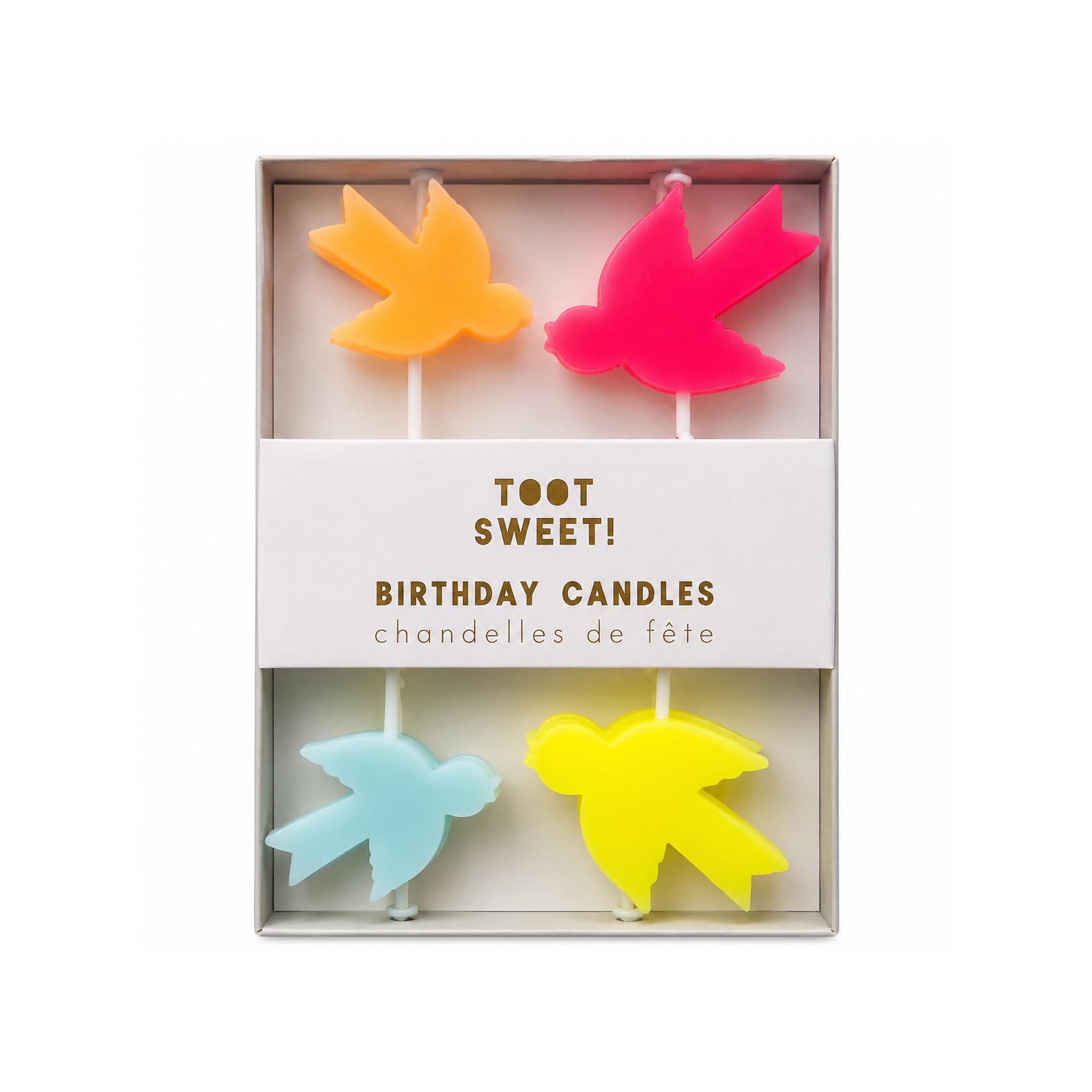 Toot Sweet Bird Birthday Candles – Set of 8